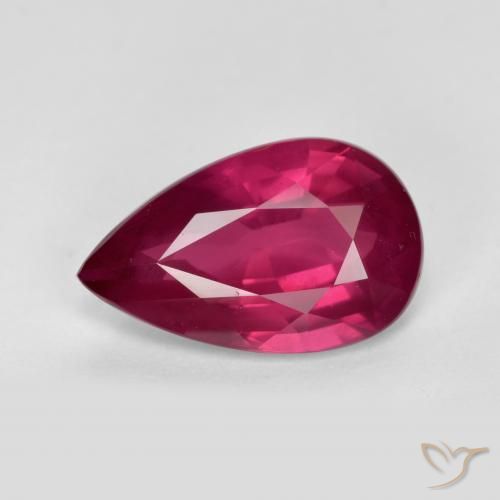 2.36ct طبيعي التوت عليق أحمر ياقوت, شكل الكمثرى, VS-SI