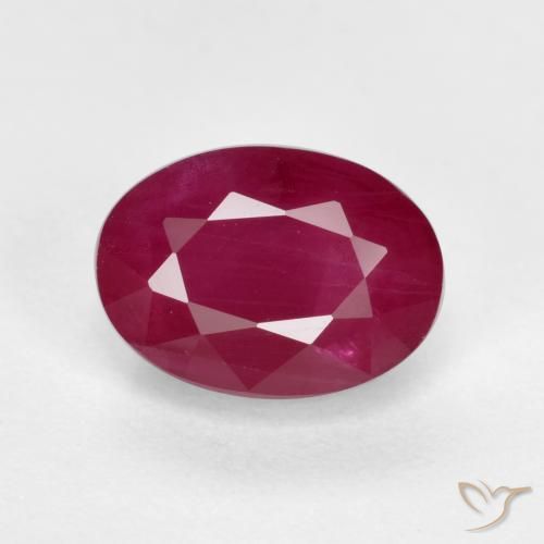 1.40ct طبيعي أحمر النبيذ ياقوت, بيضوي, VS-SI