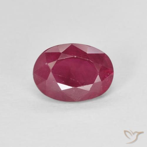 1.10ct طبيعي أحمر النبيذ ياقوت, بيضوي, VS-SI