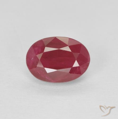 1.09ct طبيعي أحمر متوسط ياقوت, بيضوي, VS-SI