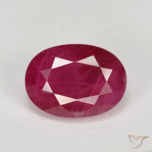 1.27ct طبيعي أحمر وردى ياقوت, بيضوي, VS-SI