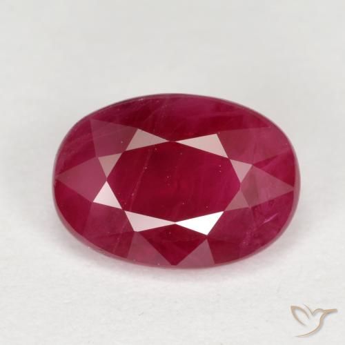 1.02ct طبيعي أحمر دموى ياقوت, بيضوي, VS-SI