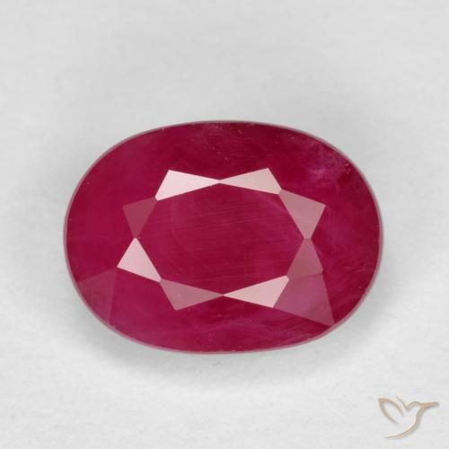 1.11ct طبيعي أحمر متوسط ياقوت, بيضوي, VS-SI