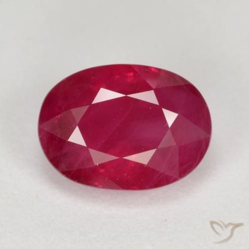 1.32ct طبيعي أحمر المربى ياقوت, بيضوي, VS-SI