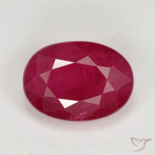 1.16ct طبيعي قرمزى غامق ياقوت, بيضوي, VS-SI