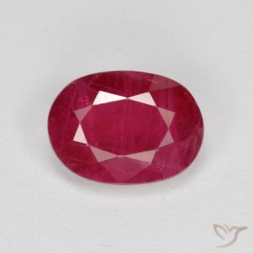 1.11ct طبيعي أحمر المربى ياقوت, بيضوي, SI