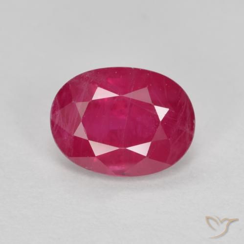 1.04ct طبيعي اوردي امحمر ياقوت, بيضوي, SI
