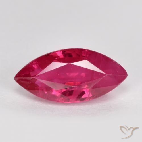 1.24ct طبيعي أحمر فاتح ياقوت, ماركيز, SI