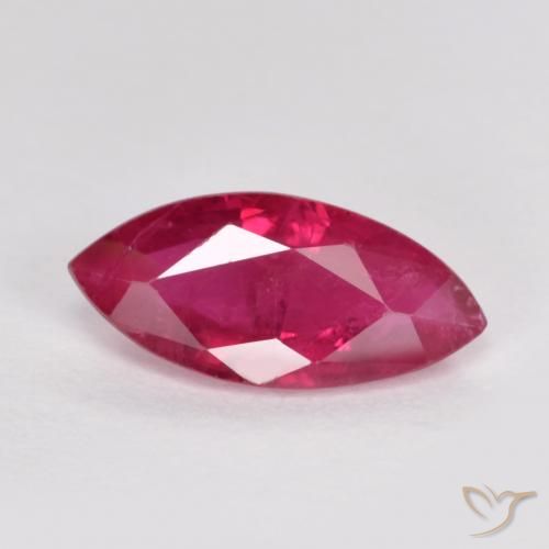 1.03ct طبيعي أحمر فاتح ياقوت, ماركيز, SI