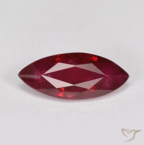 1.15ct طبيعي أحمر غامق ياقوت, ماركيز, SI
