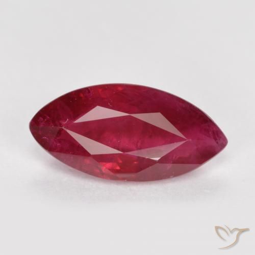 1.06ct طبيعي أحمر متوسط ياقوت, ماركيز, SI