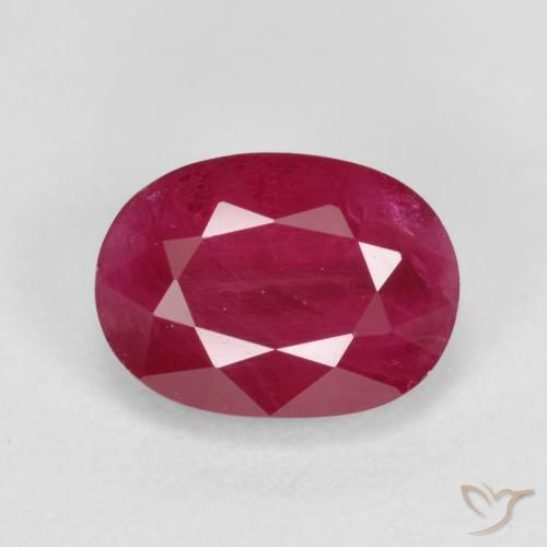 1.26ct طبيعي أحمر المربى ياقوت, بيضوي, SI