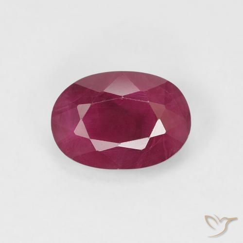 1.06ct طبيعي قرمزى غامق ياقوت, بيضوي, VS-SI