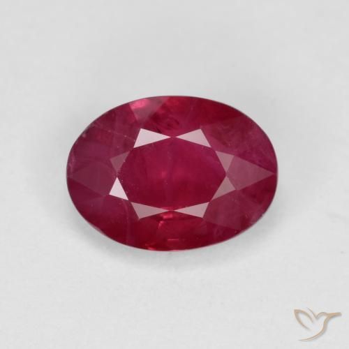 1.04ct طبيعي Medium Dark-Red ياقوت, بيضوي, VS-SI