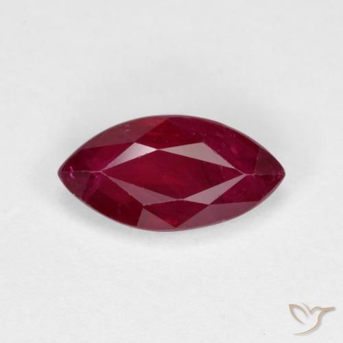 1.06ct طبيعي أحمر غامق ياقوت, ماركيز, VS-SI