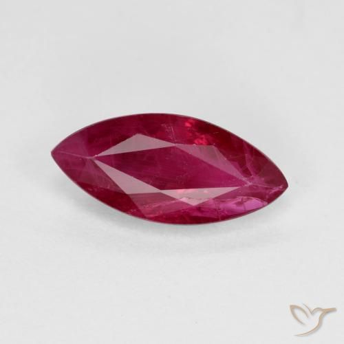1.20ct طبيعي أحمر غامق ياقوت, ماركيز, VS-SI