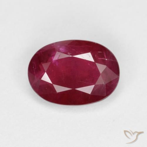 1.06ct طبيعي أحمر النبيذ ياقوت, بيضوي, VS-SI