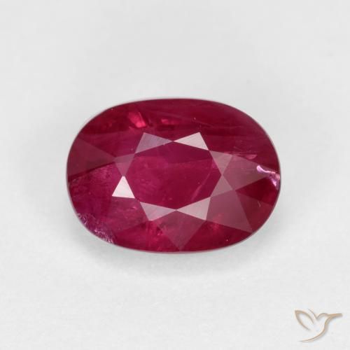 1.22ct طبيعي أحمر متوسط ياقوت, بيضوي, VS-SI
