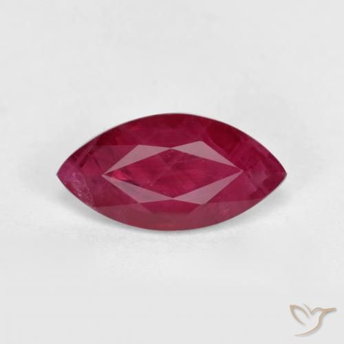 1.18ct طبيعي أحمر دموى ياقوت, ماركيز, VS-SI