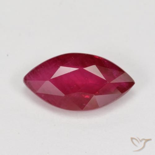 1.07ct طبيعي أحمر دموى ياقوت, ماركيز, VS-SI