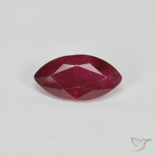 0.94ct طبيعي أحمر غامق ياقوت, ماركيز, VS-SI
