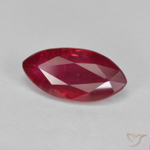1.89ct طبيعي أحمر المربى ياقوت, ماركيز, VS-SI