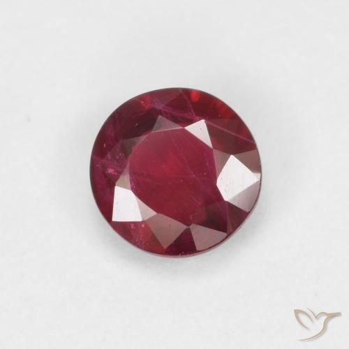 0.27ct طبيعي أحمر دموى ياقوت, دائري, SI