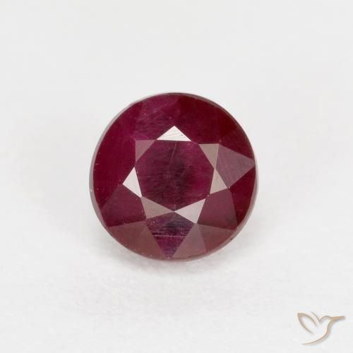 0.43ct طبيعي أحمر النبيذ ياقوت, دائري, SI