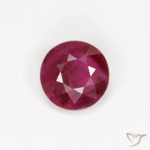 0.29ct طبيعي أحمر غامق ياقوت, دائري, SI