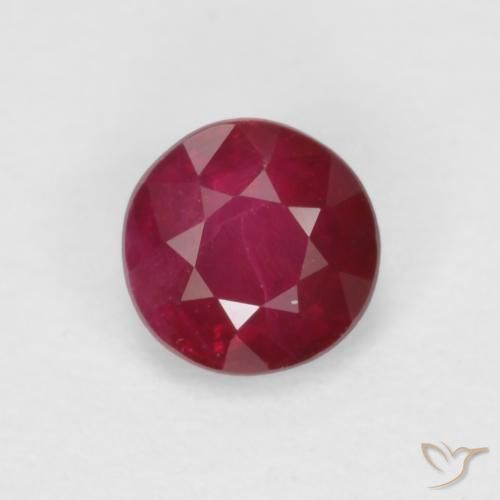0.35ct طبيعي أحمر متوسط ياقوت, دائري, SI