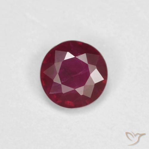 0.29ct طبيعي احمر غامق ياقوت, دائري, SI