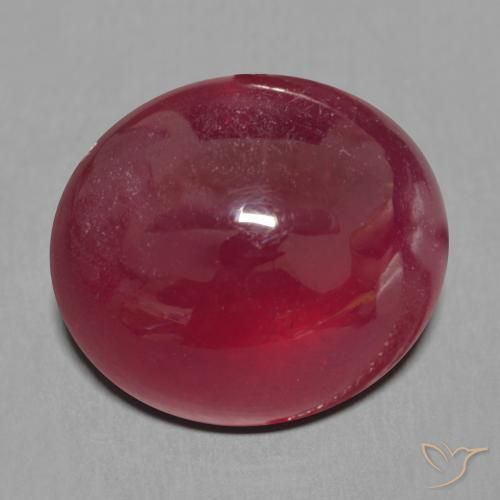 12.88ct طبيعي احمر غامق ياقوت, بيضوي, نصف شفاف