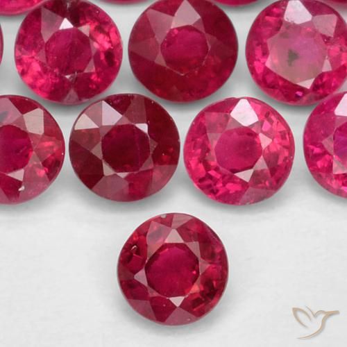 0.26ct طبيعي أحمر متوسط ياقوت, دائري, VS-SI