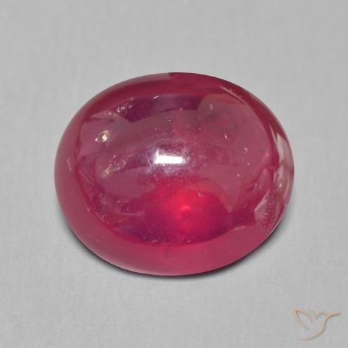 9.88ct طبيعي أحمر غامق ياقوت, بيضوي, نصف شفاف