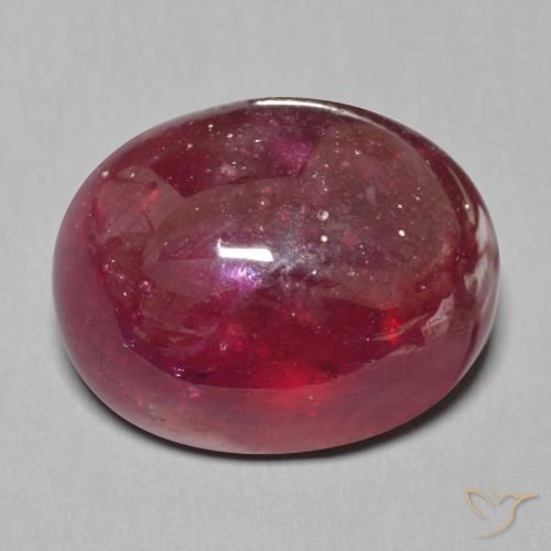 25.56ct طبيعي أحمر غامق ياقوت, بيضوي, نصف شفاف