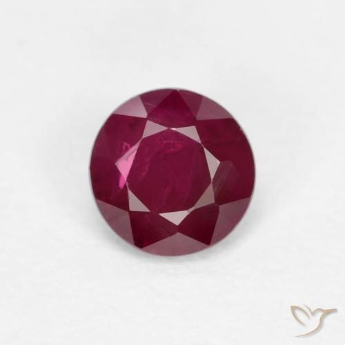 0.29ct طبيعي أحمر غامق ياقوت, دائري, VS-SI
