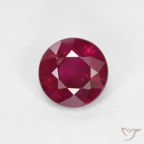 0.31ct طبيعي احمر غامق ياقوت, دائري, VS-SI