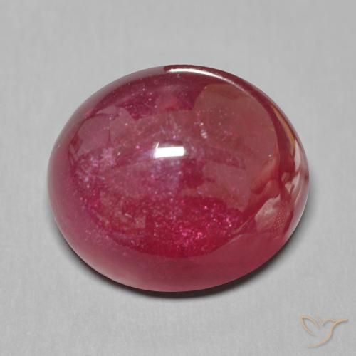 19.48ct طبيعي أحمر نبيذى غامق ياقوت, بيضوي, نصف شفاف