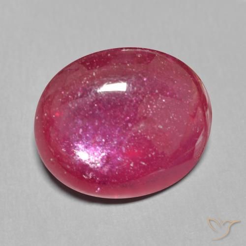 13.09ct طبيعي احمر غامق ياقوت, بيضوي, نصف شفاف