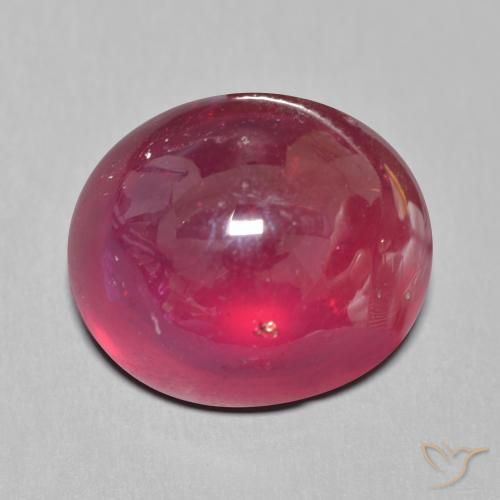 19.95ct طبيعي أحمر دموى ياقوت, بيضوي, نصف شفاف
