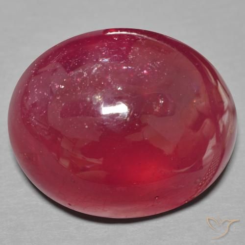 23.10ct طبيعي احمر غامق ياقوت, بيضوي, نصف شفاف