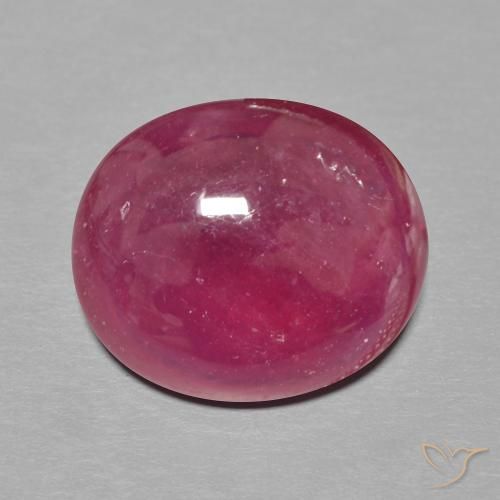 10.25ct طبيعي أحمر غامق ياقوت, بيضوي, نصف شفاف