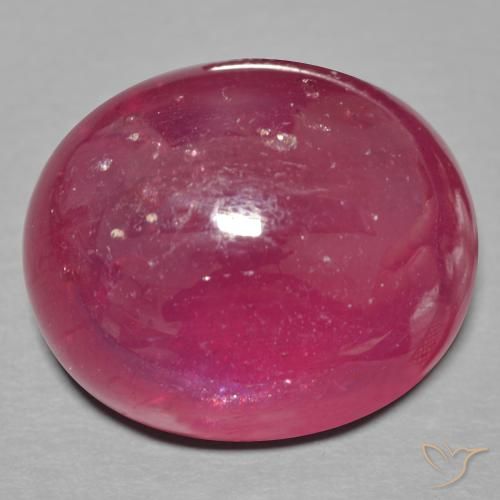 23.52ct طبيعي أحمر غامق ياقوت, بيضوي, نصف شفاف