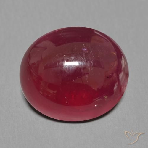 16.11ct طبيعي احمر غامق ياقوت, بيضوي, نصف شفاف