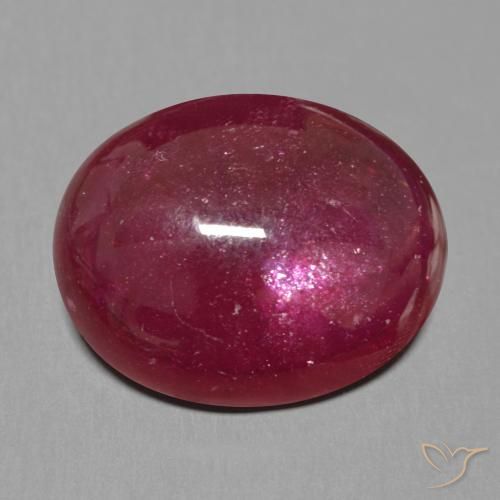 17.52ct طبيعي أحمر غامق ياقوت, بيضوي, نصف شفاف