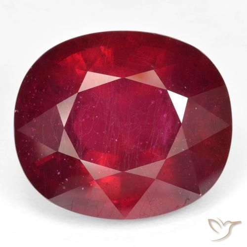 53.35ct طبيعي أحمر دموى ياقوت, بيضوي, VVS-VS