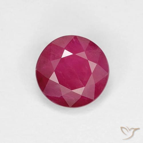 0.76ct طبيعي أحمر وردى ياقوت, دائري, VS-SI