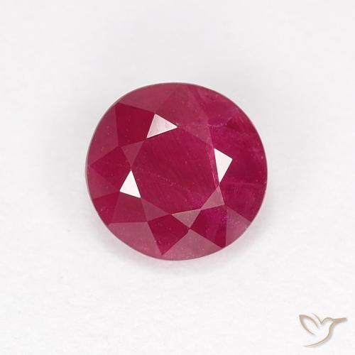 0.73ct طبيعي أحمر متوسط ياقوت, دائري, VS-SI