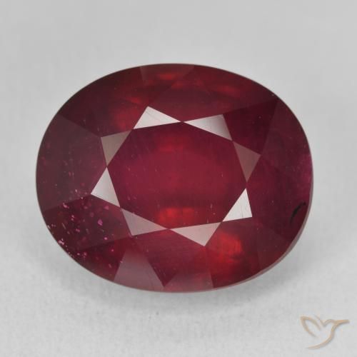 18.07ct طبيعي أحمر النبيذ ياقوت, بيضوي, VVS-VS