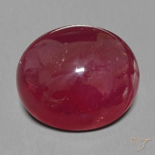27.86ct طبيعي أحمر غامق ياقوت, بيضوي, نصف شفاف